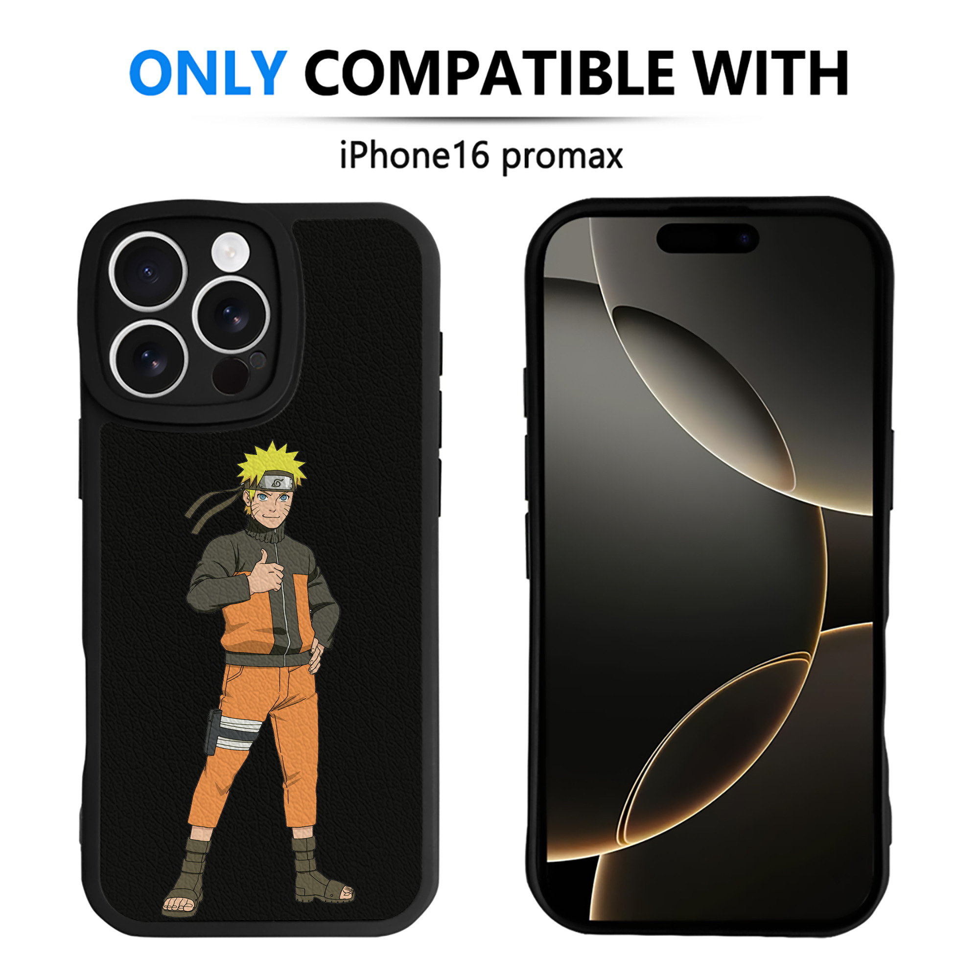 （画像用） NARUTO -ナルト- うずまき ナルト Uzumaki Naruto 【iPhone 16シリーズ対応】シリコンスマホケース（レザー調） 材質：シリコン